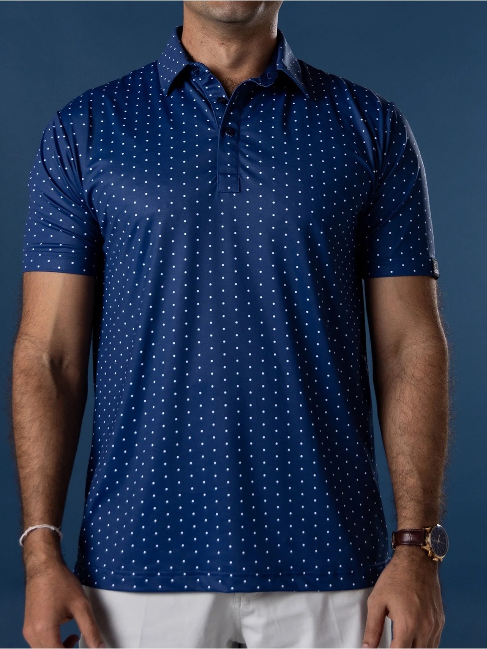 Pure Golf Company | The Milky Way Performance Polo | Navy | Size Medium
